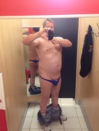 excited to be out in my new thong