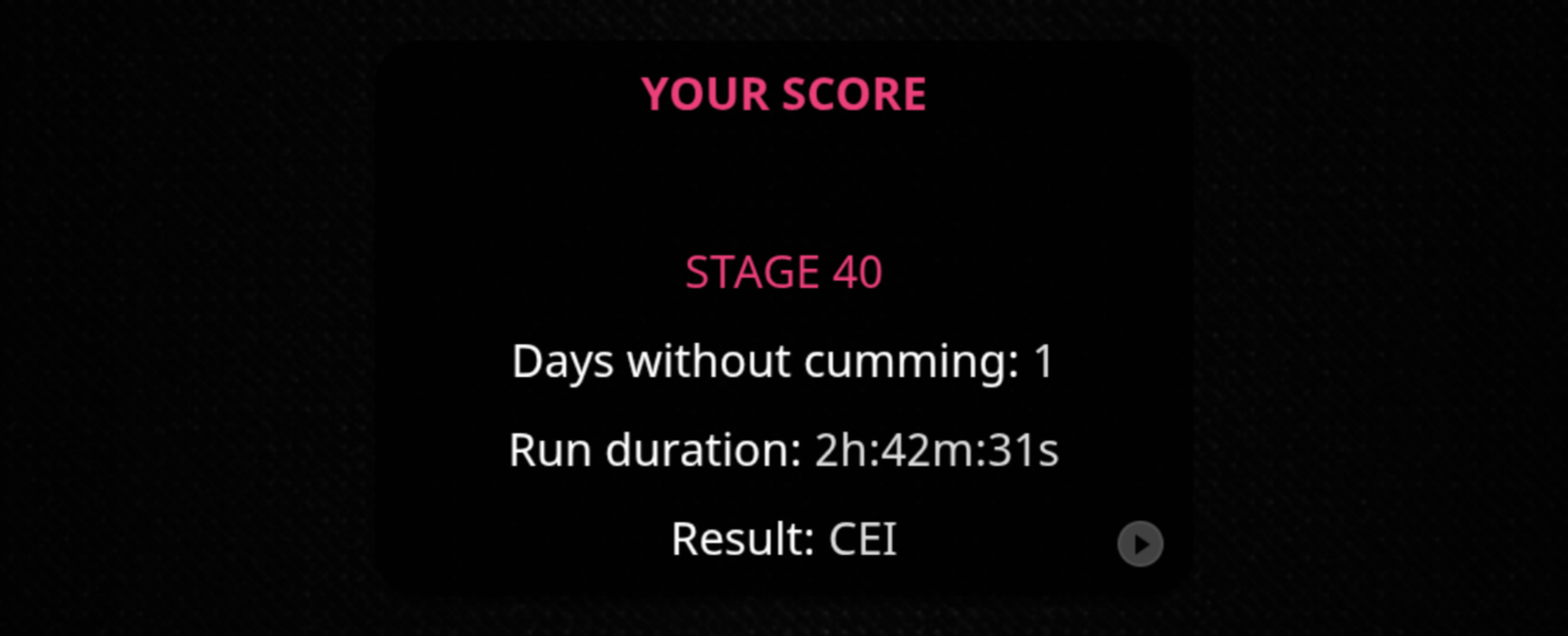 How long I went in this round.