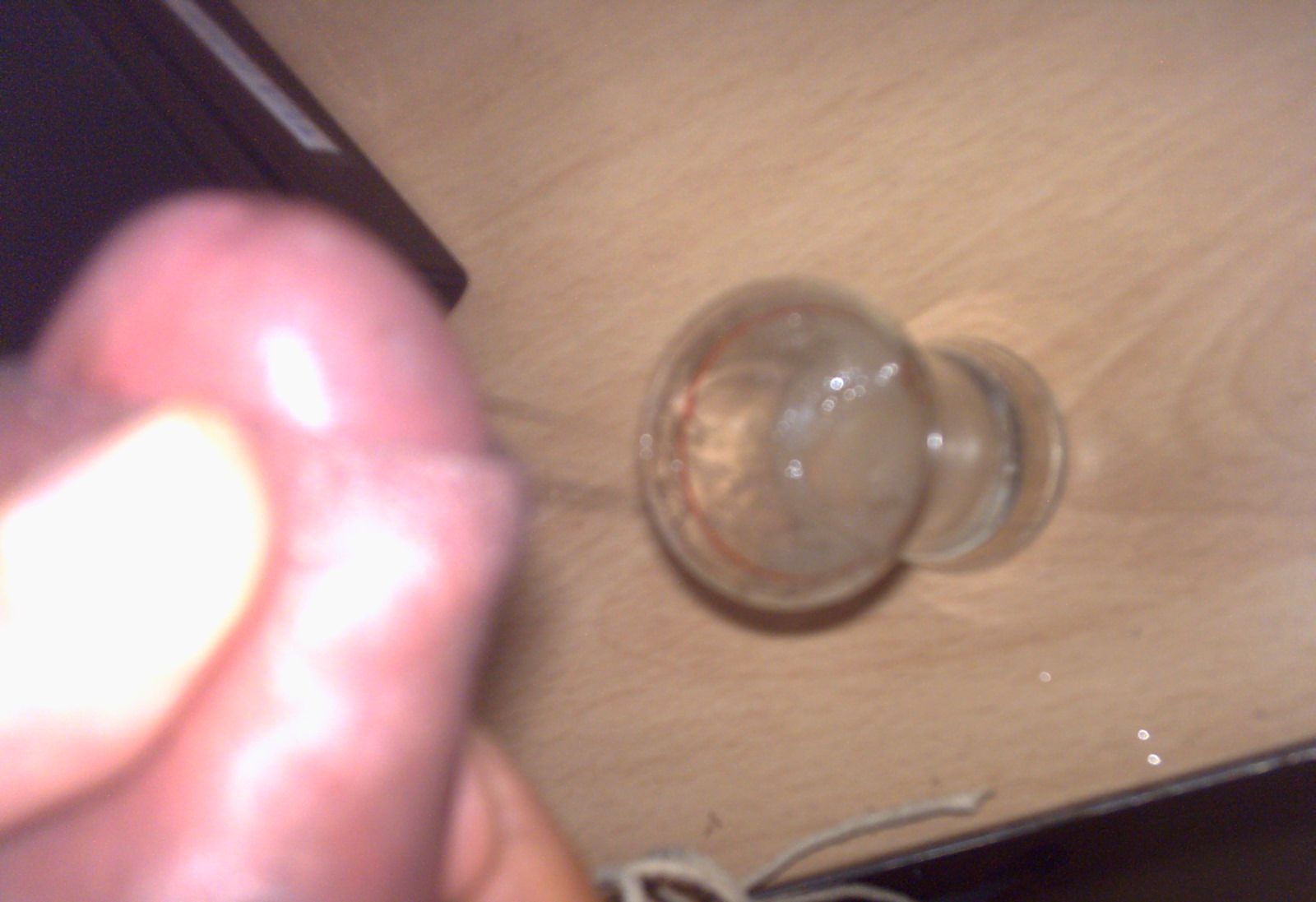 filling my shotglass with precum